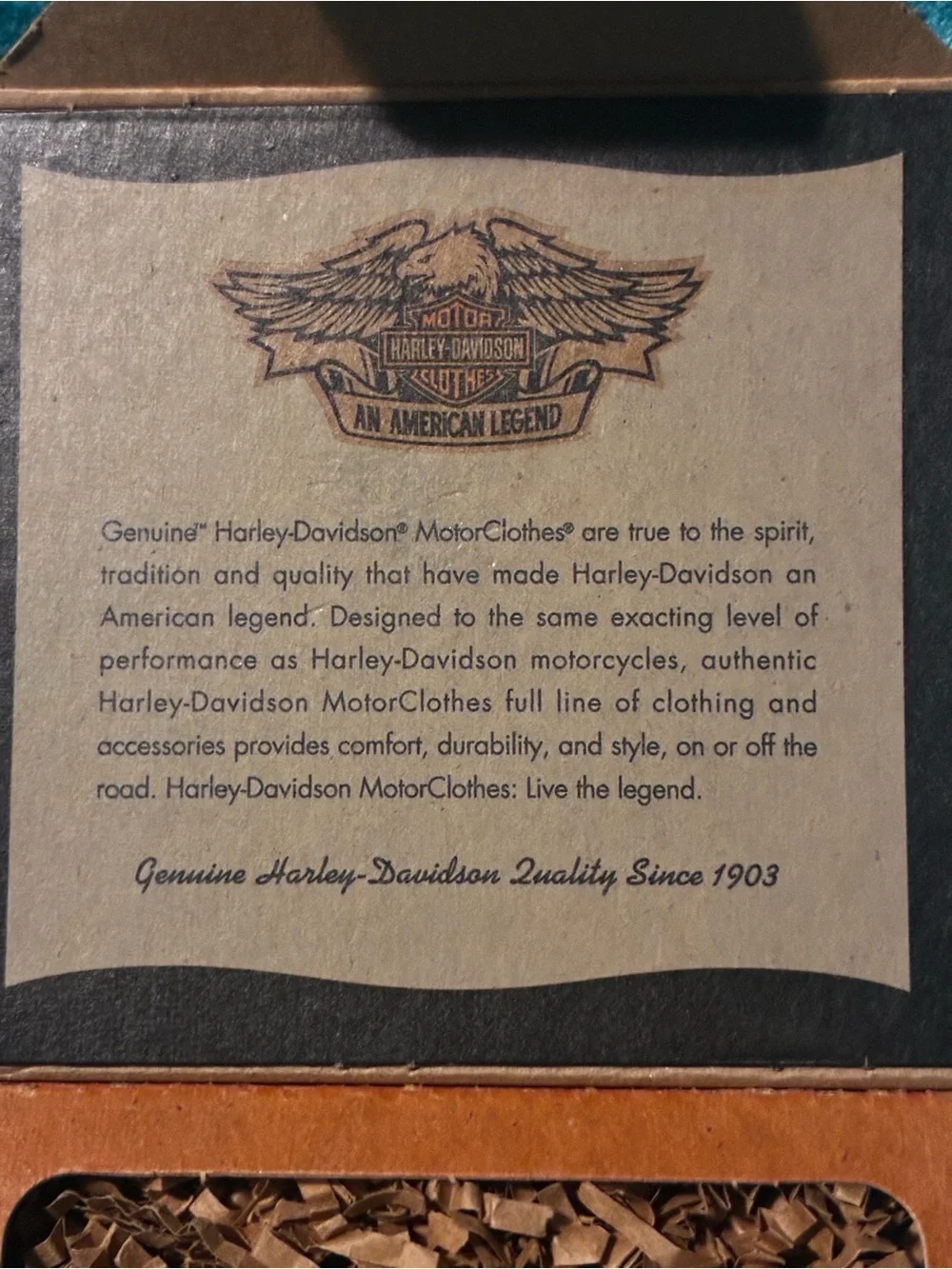 Harley-Davidson Antique Brass Tone Collector Buckle with Emblem
